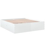 vidaXL Cadre de lit blanc 180x200 cm bois d'ingénierie