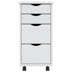 vidaXL Armoire roulante avec tiroirs MOSS blanc bois de pin solide