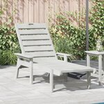 vidaXL Transat Blanc 53x162x98.5 cm HDPE