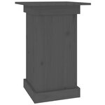 vidaXL Support à fleurs Gris 40x40x60 cm Bois de pin solide