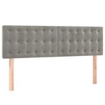 vidaXL Sommier à lattes de lit et matelas Gris clair 140x190cm Velours
