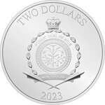 Pièce de monnaie en Argent 2 Dollars g 31.1 (1 oz) Millésime 2023 FROZEN