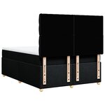 vidaXL Sommier à lattes de lit avec matelas Noir 140x190 cm Tissu