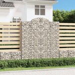 vidaXL Paniers à gabions arqués 9 Pièces 200x30x220/240 cm fer galvanisé