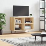 vidaXL Meuble TV chêne sonoma 69 5 x 30 x 50 cm bois d'ingénierie