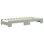 vidaXL Lit de jour avec lit gigogne gris clair 80x200 cm velours