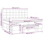 vidaXL Sommier à lattes de lit avec matelas Crème 200x200 cm Tissu