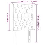 vidaXL Tête de lit à LED Rose 83x16x118/128 cm Velours