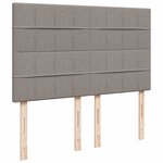 vidaXL Sommier à lattes de lit avec matelas Taupe 140x200 cm Tissu