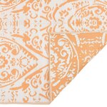 vidaXL Tapis d'extérieur orange et blanc 80x250 cm PP