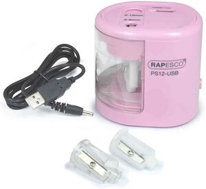 Elektrischer Doppel-Spitzer PS12-USB rosa RAPESCO