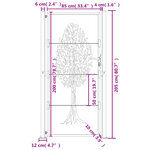 vidaXL Portail de jardin anthracite 105x205cm acier conception d'arbre