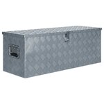 vidaXL Boîte en aluminium 110 5 x 38 5 x 40 cm Argenté