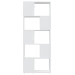 vidaXL Bibliothèque Séparateur de pièce Blanc 60x24x155 cm Aggloméré