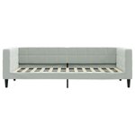 vidaXL Lit de jour et gigogne et tiroirs gris clair 100x200 cm velours