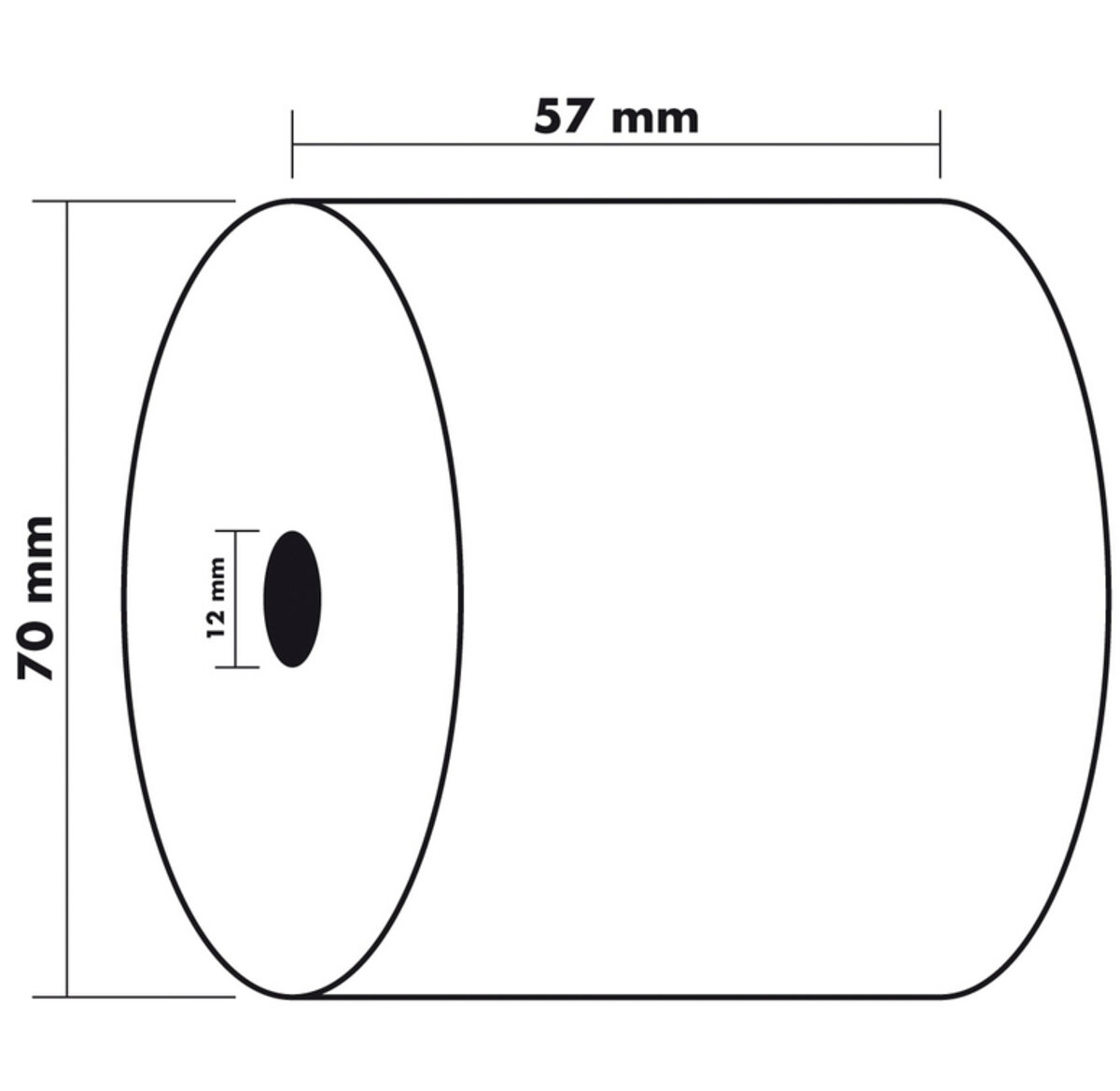 Bobine calculatrice comptable - Papier offset 1 pli - Largeur 57 mm x  Longueur 43 m x Diamètre mandrin 12 mm (paquet 10 rouleaux) - La Poste