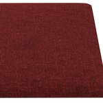 vidaXL Panneaux muraux 12 Pièces Rouge bordeaux 30x15 cm Tissu 0 54 m²