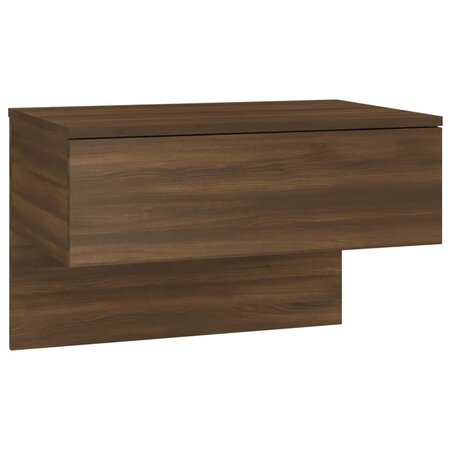 vidaXL Table de chevet murale Chêne marron