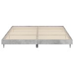 vidaXL Cadre de lit gris béton 120x200 cm bois d'ingénierie