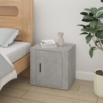 vidaXL Table de chevet Gris béton 50x39x47 cm