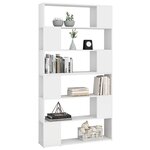vidaXL Bibliothèque/Séparateur de pièce Blanc 100x24x188 cm