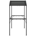 vidaXL Gazebo BBQ et étagères latérales anthracite 220x115x230cm acier