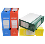 Boite archive dos 100mm carton ondulé couleurs - 25x34cm - x 50 - exacompta