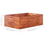 vidaXL Lit surélevé de jardin Bois d'acacia 150x100x50 cm