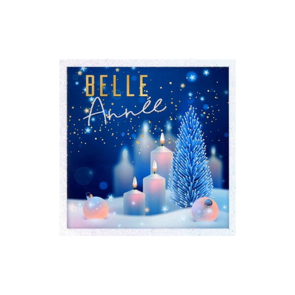 Carte de voeux avec enveloppe - lot de 3 cartes belle année