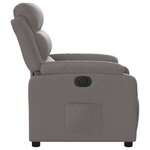 vidaXL Fauteuil inclinable électrique Taupe Tissu