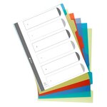 Intercalaires Poplypropylène Recyclé Forever® 6 Positions - A4 - Couleurs Assorties - X 25 - Exacompta