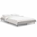 vidaXL Cadre de lit sonoma gris 120x190 cm bois d'ingénierie