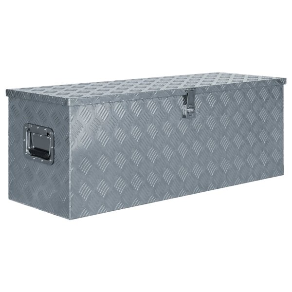 vidaXL Boîte en aluminium 110 5 x 38 5 x 40 cm Argenté