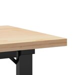 vidaXL Table basse cadre en O 100x50x45 5 cm bois de pin massif fonte