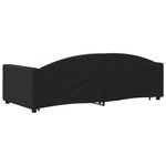 vidaXL Lit de jour avec gigogne et tiroirs sans matelas noir 90x200 cm