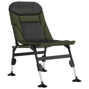 vidaXL Chaise de pêche avec pieds à boue réglables pliable vert