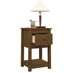 vidaXL Tables de chevet 2 Pièces Marron miel 40x35x61 5 cm Pin solide