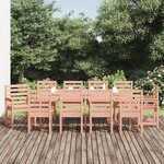 vidaXL Ensemble à manger de jardin 11 Pièces bois massif Douglas