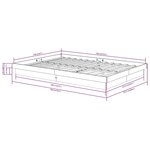 vidaXL Cadre de lit Blanc Bois massif 120x190 cm Petit double