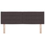 vidaXL Tête de lit à LED Design Lignes Marron Foncé 72 cm Tissu