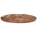vidaXL Dessus de table Ø 80x1 5 cm rond bois massif de récupération