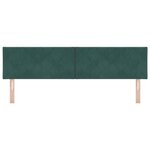 vidaXL Tête de Lit LED Vert Foncé Ensemble de 2 Vert foncé