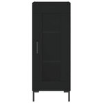 vidaXL Buffet haut Noir 34 5x34x180 cm Bois d'ingénierie