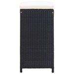 vidaXL Ensemble de bar d'extérieur 9 Pièces Résine tressée Noir