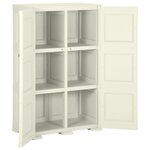 vidaXL Armoire plastique 79x43x125 cm design bois glace à la vanille