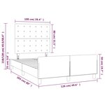 vidaXL Cadre de lit avec tête de lit Gris clair 120x200 cm Tissu