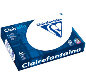 Ramette de 500 feuilles de papier A4 80g EFC blanc CLAIREFONTAINE