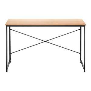 Bureau meuble adulte rectangulaire 120 x 60 cm marron et noir 14_0000772