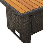 vidaXL Salon de jardin 2 Pièces avec coussins Noir Résine tressée