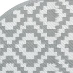 vidaXL Tapis d'extérieur gris Ø120 cm PP